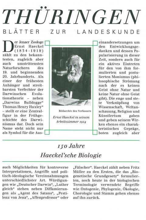 114 - 150 Jahre Haeckel´sche Biologie