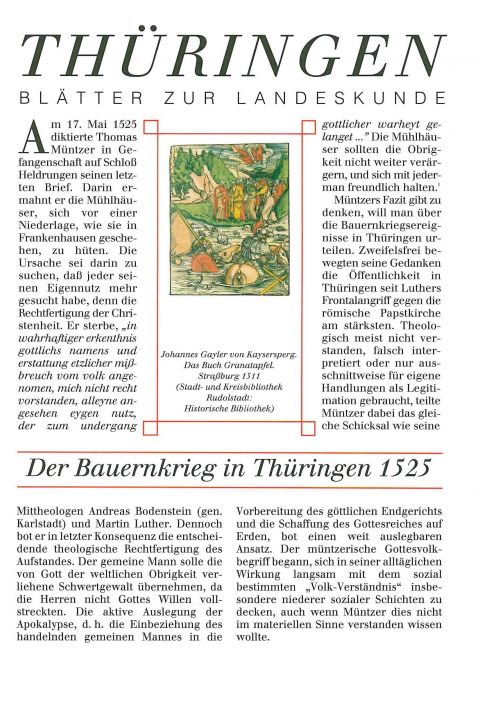 Der Bauernkrieg in Thüringen 1525
