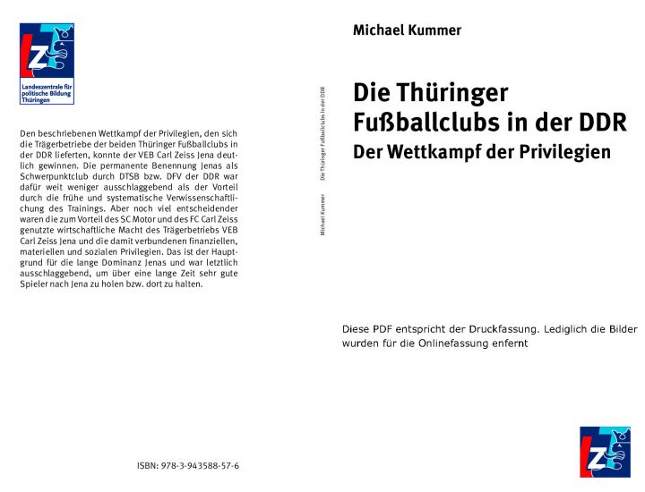 Die Thüringer Fußballclubs in der DDR - Der Wettkampf der Privilegien