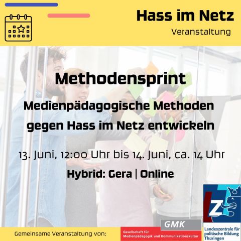 Methodensprint: Medienpädagogische Methoden gegen Hass im Netz entwickeln