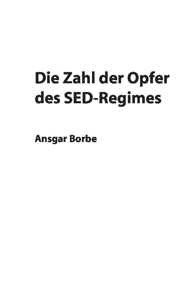 Die Zahl der Opfer des SED-Regimes