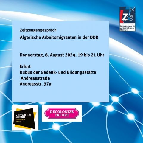 Zeitzeugengespräch: Algerische Arbeitsmigranten in der DDR