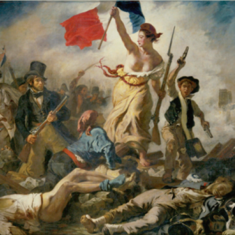 Eugene Delacroix: Die Freiheit führt das Volk, 1830
