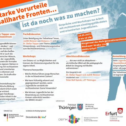 Halbstarke Vorurteile und knallharte Fronten… ist da noch was zu machen? Gespräche und Workshops zur Arbeit mit rechtsextrem einstiegsgefährdeten und orientierten Jugendlichen.
