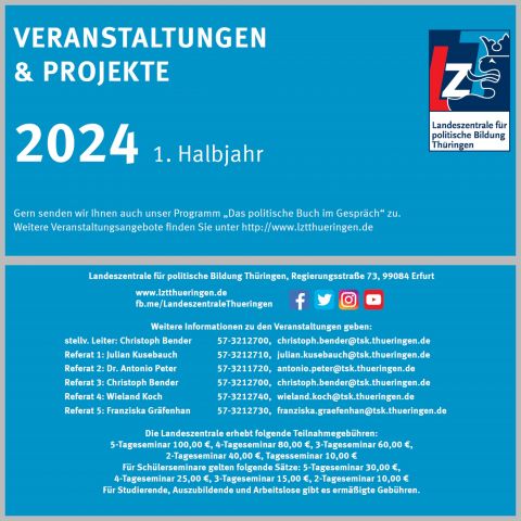 Veranstaltungen und Seminare - Erstes Halbjahr 2024