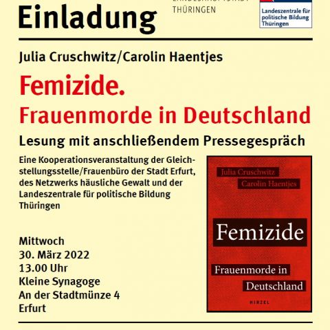 Julia Cruschwitz/Carolin Haentjes: Femizide. Frauenmorde in Deutschland