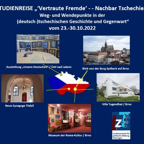 Studienreise „‘Vertraute Fremde‘ - Nachbar Tschechien. Weg- und Wendepunkte in der (deutsch-)tschechischen Geschichte und Gegenwart“ vom 23.-30.10.2022