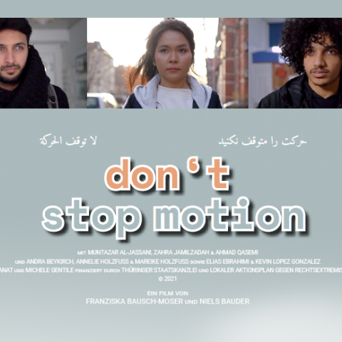 Film & Diskussion mit Filmemacher:innen und Protagonist:innen: don‘t stop motion (geschlossene Veranstaltung für Multiplikatoren in der Geflüchteten-Arbeit)
