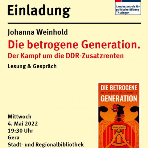 Johanna Weinhold: Die betrogene Generation. Der Kampf um die DDR-Zusatzrenten