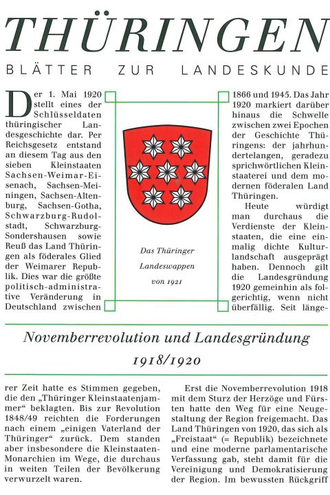 116 - Novemberrevolution und Landesgründung 1918/1919